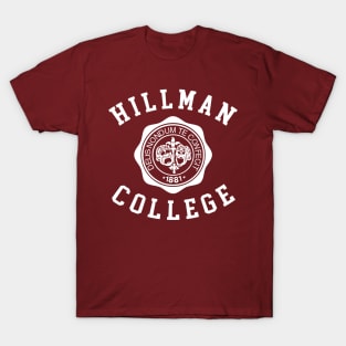 Hillman College Crest - White Imprint T-Shirt